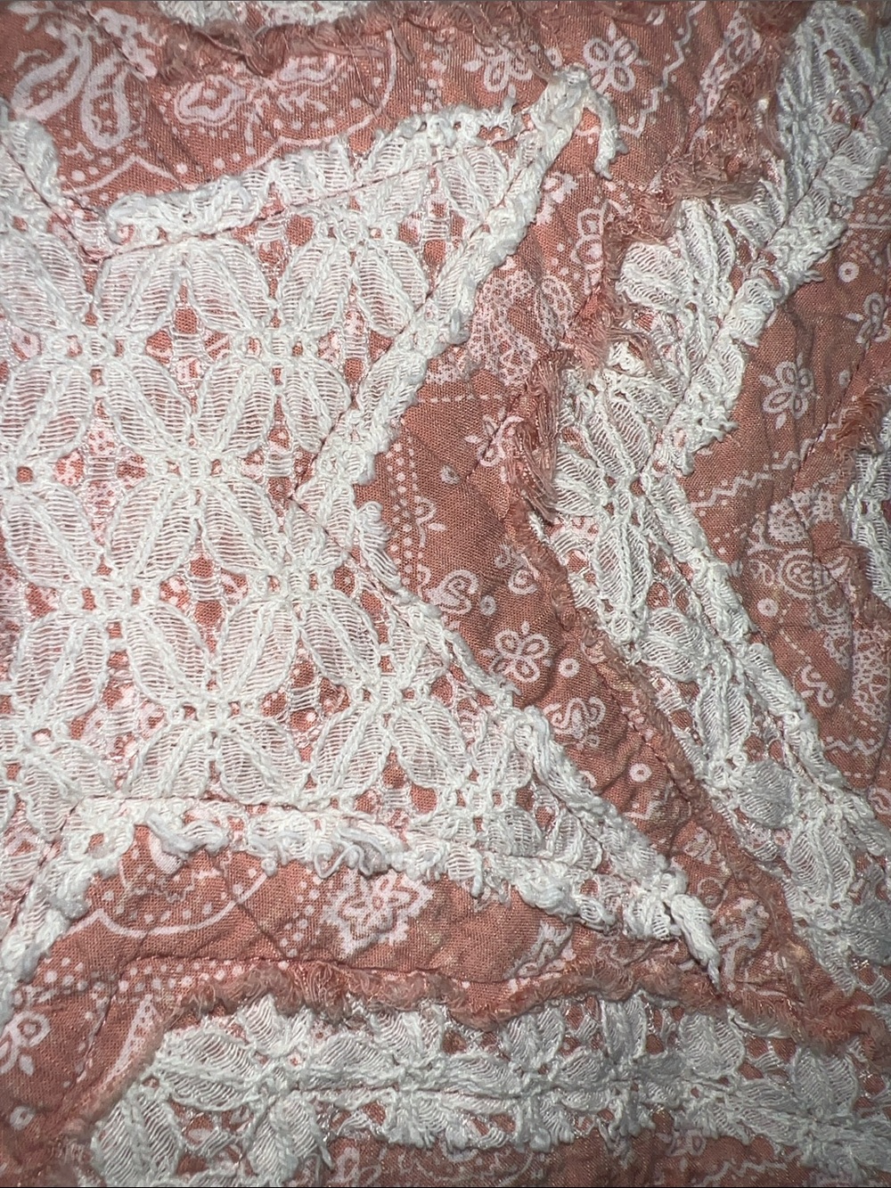 Oli & Hali Oversized Large Distressed Star Lace Graphic Tee - Mauve Pink PTP 25” - Picture 2 of 7